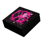 Paint Splatter Peace Sign Keepsake Jewellery Box Jewelry Boxes