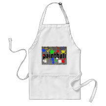 Paintball Splatter on Concrete Wall Apron