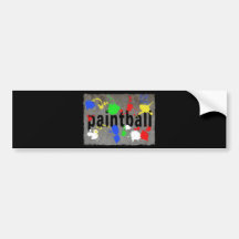 Paintball Splatter on Concrete Wall Bumper Sticker