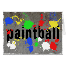 Paintball Splatter on Concrete Wall Cards