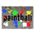 Paintball Splatter on Concrete Wall Personalized Announcement