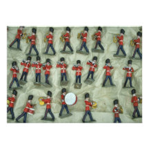 Painted lead soldiers personalized invite