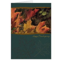 Painted leafs for Thanksgiving Cards