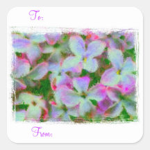 Painted Lilacs Gift tag Sticker