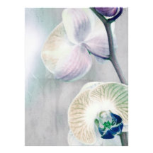 Painted Orchid Wedding Invitation