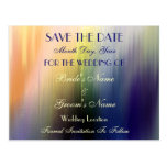 Painted Rainbow Save the Date Wedding Postcard