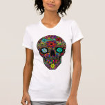 Painted Skull with Floral Design Shirt