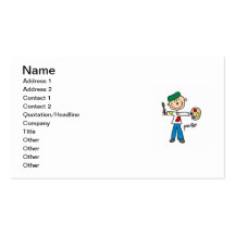 Painter Stick Figure Business Card