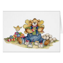 Painting Easter Eggs - Card