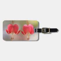 Pair of Bleeding Hearts Flowers luggage tags
