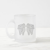 Pair of Cute Elephants. Couple. Coffee Mug