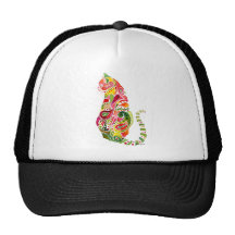 Paisley Cat Men's Cap Trucker Hats