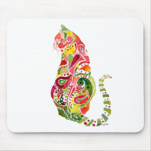 Paisley Cat  Mousepad