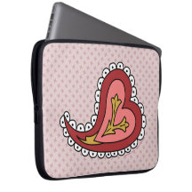 Paisley Heart Laptop Case Laptop Sleeves