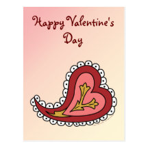 Paisley Heart Postcard