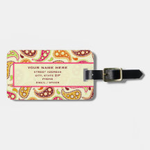 Paisley Luggage Tag