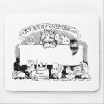 Pajama Clad Cat Dreams Mice Moving Frame Mouse Pads