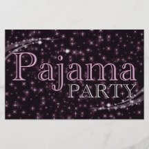 pajama party invitations : starshine custom flyer