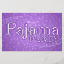 pajama party : starshine flyer design