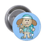 Pajama Puppy & Lovey Bunny Pinback Buttons
