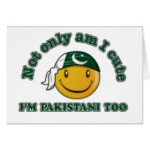 Pakistan smiley flag designs card