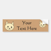 Pale Amber Colour Cat. Bumper Stickers