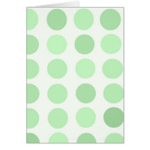 Pale Green Polka Dots Card