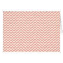 Pale pink and cream chevron greeting cards