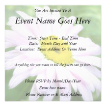 Pale Pink Painted Daisy Announcement