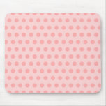 Pale Pink Polka Dots Mousepads