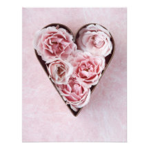 pale pink roses in a cookie cutter invitation