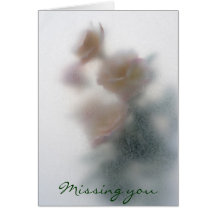 pale roses texture missing you card