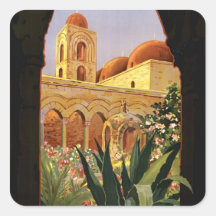Palermo Sicily Italian Travel Poster 1920 ENIT Sticker