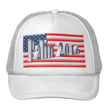 PALIN 2016 Cap, Blue-Gray 3D, Old Glory Hats
