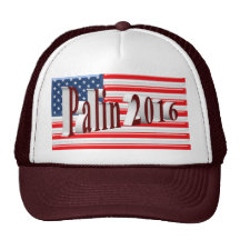 PALIN 2016 Cap, Burgundy 3D, Old Glory Mesh Hats