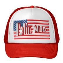 PALIN 2016 Cap, Light Red 3D, Old Glory Hats