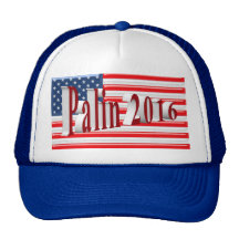 PALIN 2016 Cap, Red 3D, Old Glory Hat