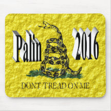 PALIN 2016 Mouse Pad, Black 3D, Gadsden
