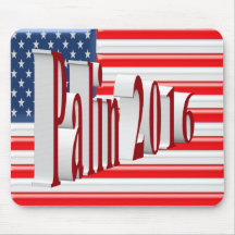 PALIN 2016 Mouse Pad, Red 3D, Old Glory