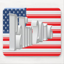 PALIN 2016 Mouse Pad, White 3D, Old Glory