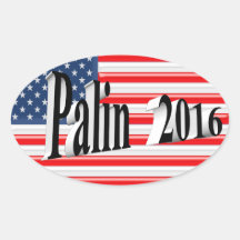 PALIN 2016 Sticker, Black 3D, Old Glory