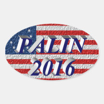 PALIN 2016 Sticker, Blue 3D,Betsy Ross
