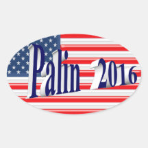 PALIN 2016 Sticker, Blue 3D, Old Glory