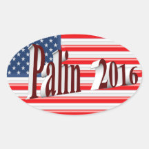 PALIN 2016 Sticker, Burgundy 3D, Old Glory