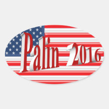 PALIN 2016 Sticker, Light Red 3D, Old Glory