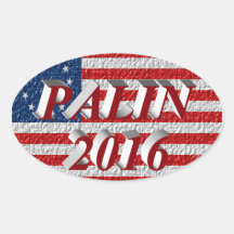 PALIN 2016 Sticker, Red 3D,Betsy Ross