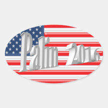 PALIN 2016 Sticker, White 3D, White