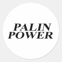 Palin Power Round Stickers