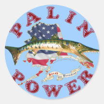 Palin Power Round Stickers
