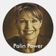 Palin Power Round Stickers